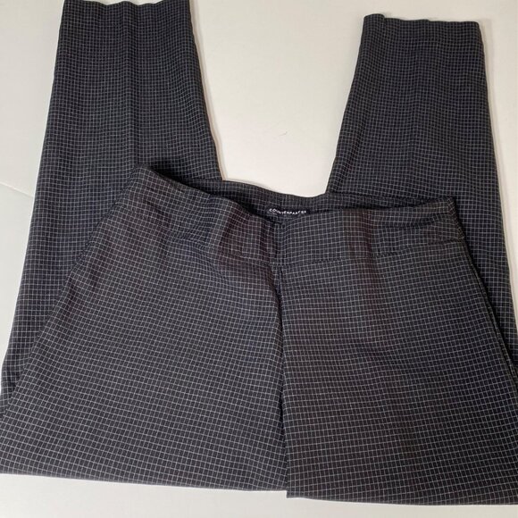 Womens Size 14 Black & White Grid Print Dress Pants By Counterparts - Picture 1 of 7